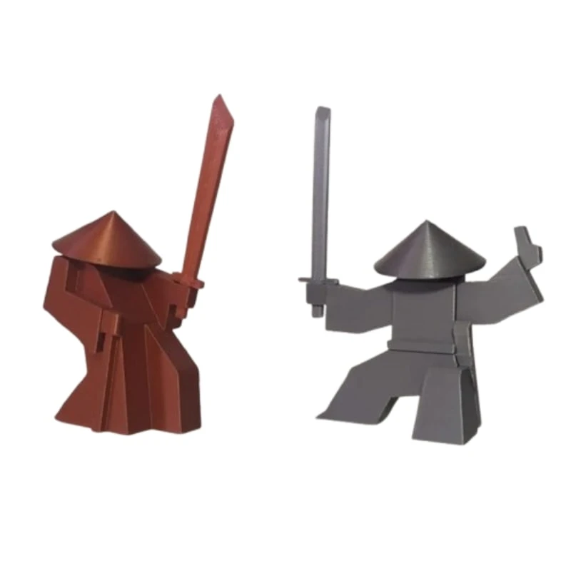 فیگور مدل سامورایی ارتفاع 12 سانتی متر مجموعه دو عددی