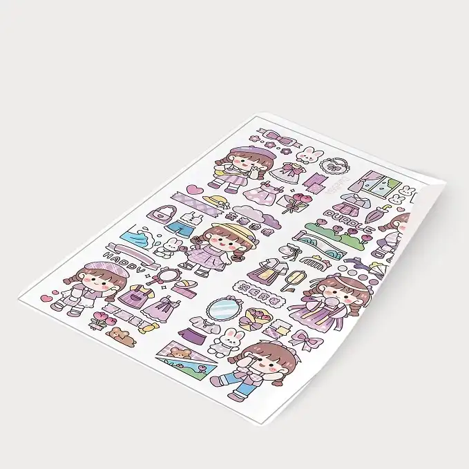 برچسب مدل برش نخورده طرح اسکرپ بوک دخترانه