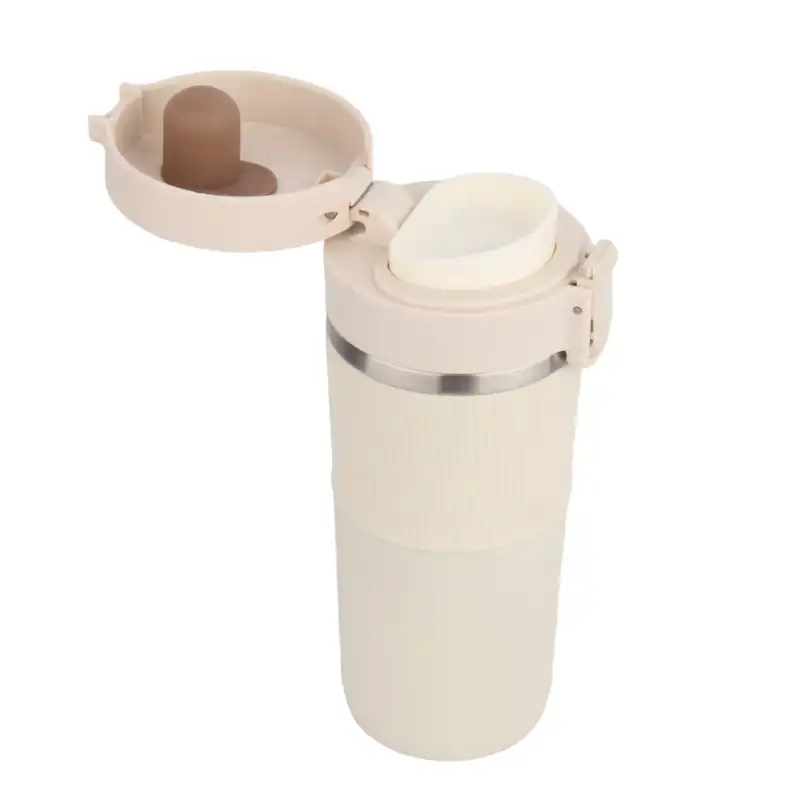 ماگ سفری مدل دور سیلیکونی قفل دار گنجایش 0.400 لیتر