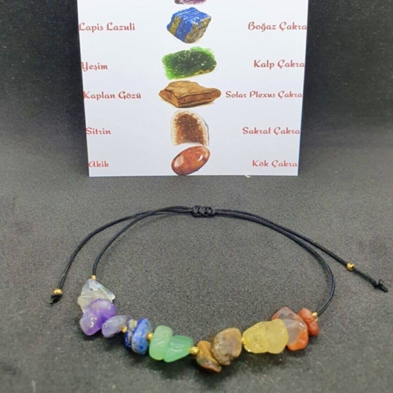 دستبند مدل سنگ هفت چاکرا کد‌ ABT188