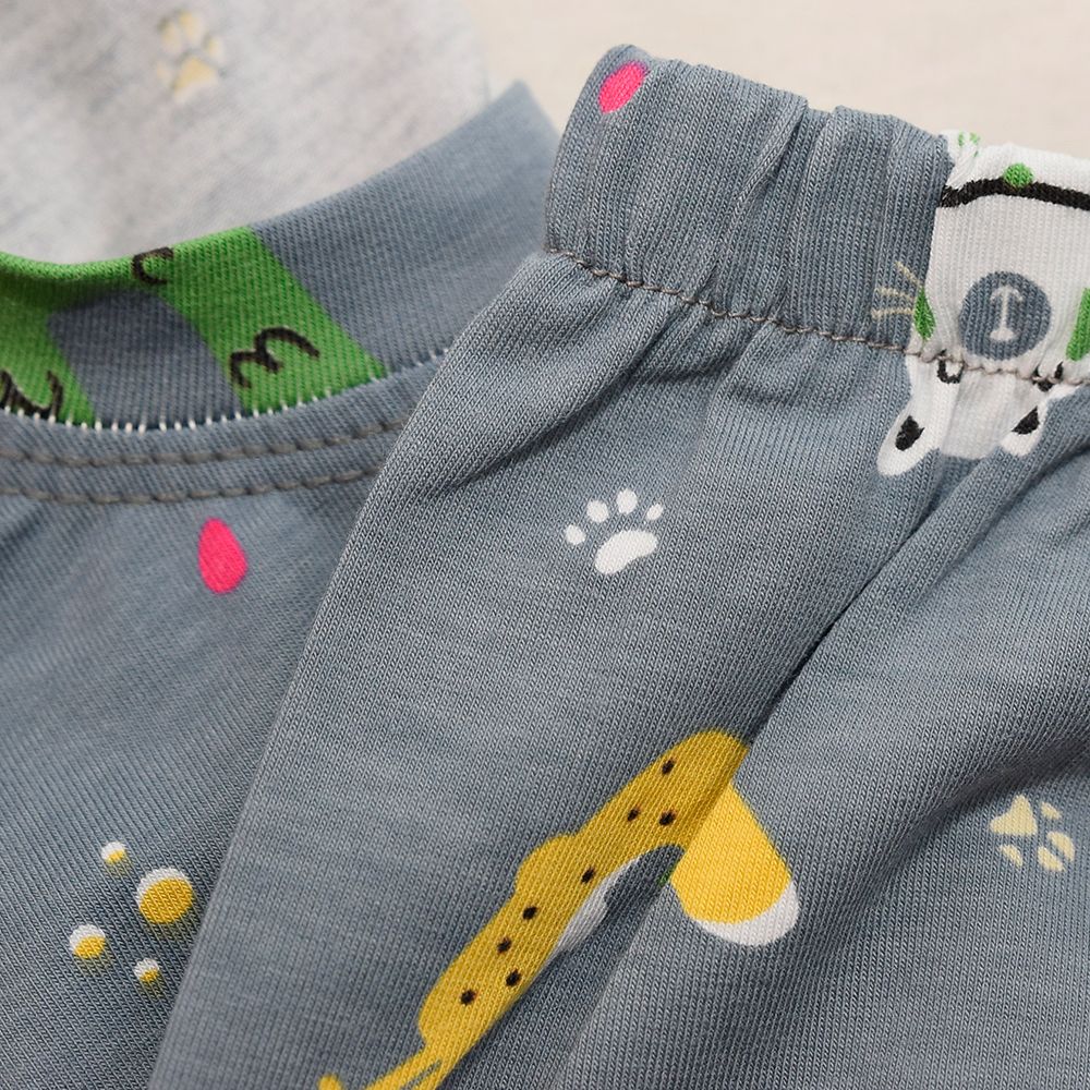 ست تی شرت و شلوارک بچگانه دلنار گالری مدل اعداد و حیوانات -  - 4