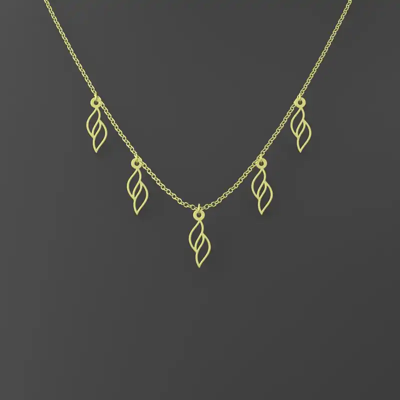 گردنبند طلا 18 عیار زنانه مدوپد مدل هندسی کد RNA12202