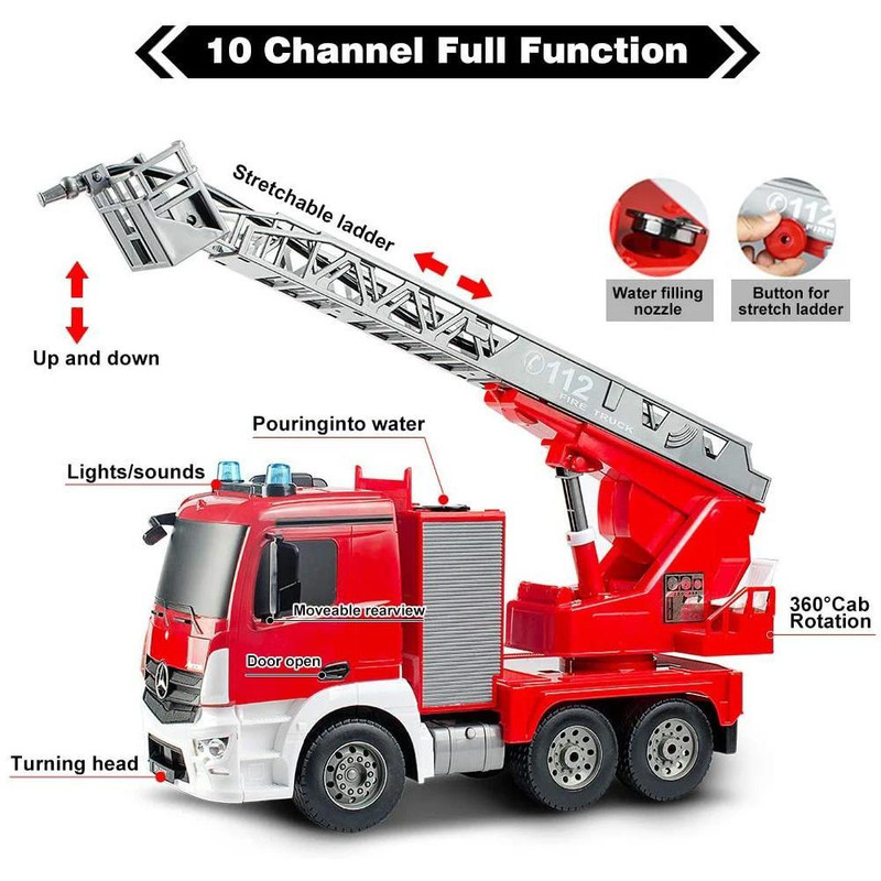 ماشین بازی کنترلی دبل ای مدل fire truck