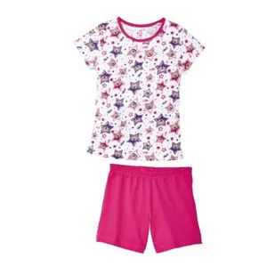 ست تی شرت و شلوارک دخترانه مدل پنبه طبیعی کد 8426472