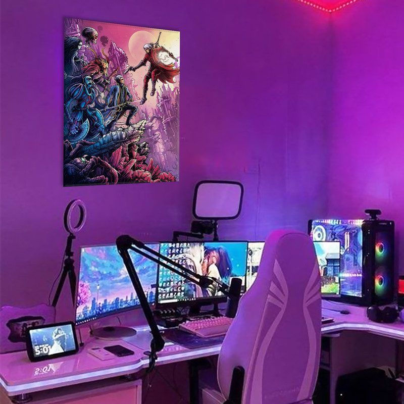 تابلو شاسی مدل شیطان هم میگرید طرح 1 Devil May Cry (DMC) Alt 1 کد C1-41 