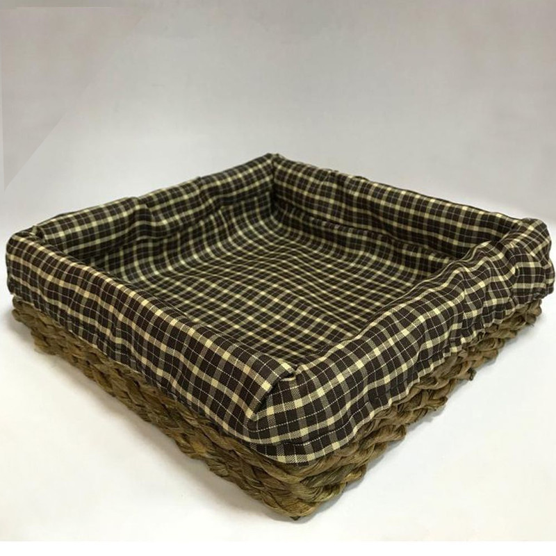 سبد نان و سبزی طرح حصیری کد 5002 مجموعه 2 عددی