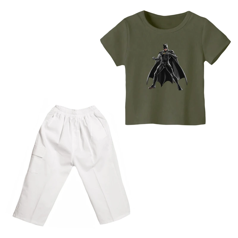 ست تی شرت و شلوارک پسرانه مدل بتمن کد ۱۵