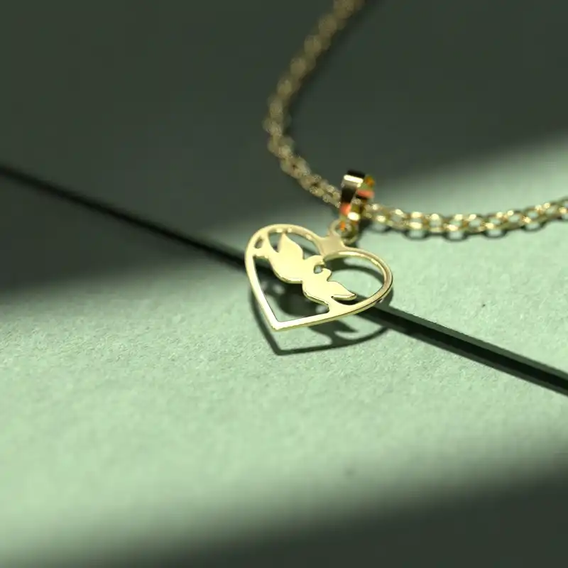 گردنبند طلا 18 عیار زنانه مدوپد مدل برگ کد CA10149