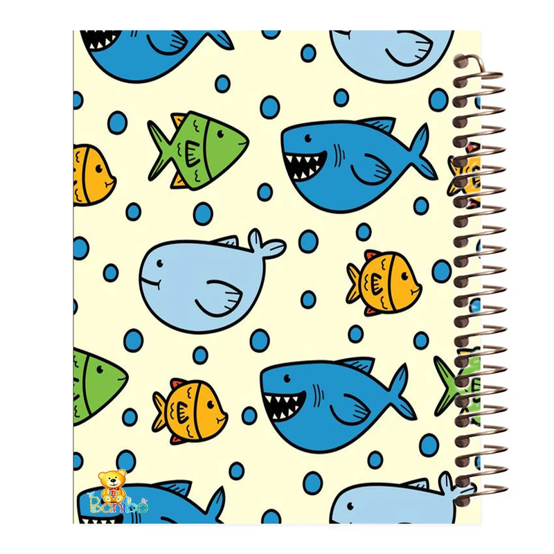 دفتر نقاشی 50 برگ بانیبو مدل ماهی و کوسه کد 545