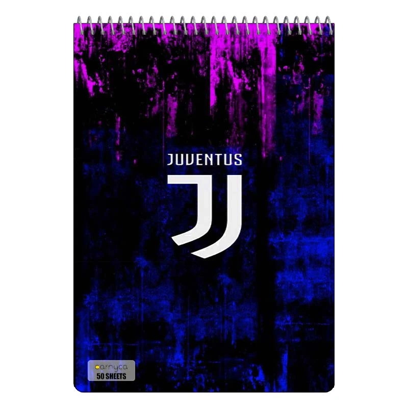 دفتر نقاشی 50 برگ سیمی کارنیکا طرح یوونتوس Juventus کد 90026