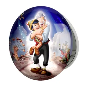 آینه جیبی خندالو طرح پینوکیو Pinocchio مدل تاشو کد 4574 