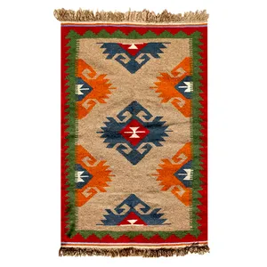 گلیم دستبافت یک و نیم متری مدل قشقایی کد GH00024