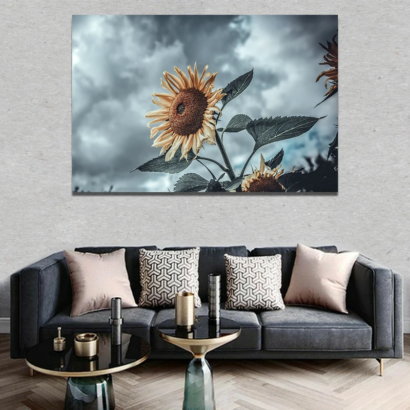 تابلو شاسی مدل گل آفتابگردون کد RA2hD0026