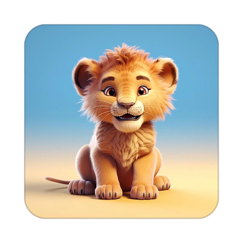 زیر لیوانی کاکتی طرح شیر مدل mp22818