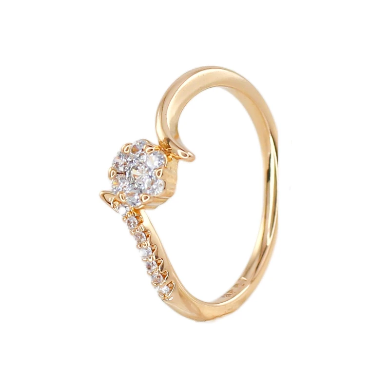 انگشتر زنانه ژوپینگ مدل تک نگین کد AAE783