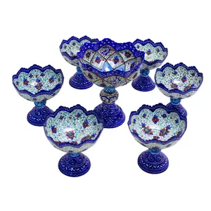 مجموعه ظروف هفت سین 7 پارچه مدل میناکاری کد DG1400