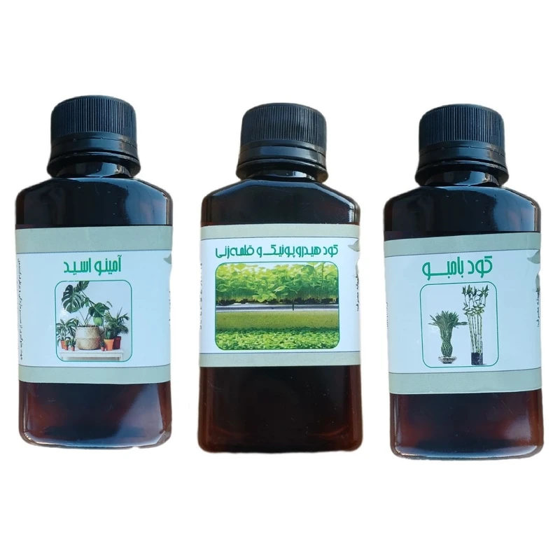 کود مایع امینو اسید و بامبو و هیدورپونیک و قلمه مدل life drop حجم 110 میلی لیتر بسته 3 عددی