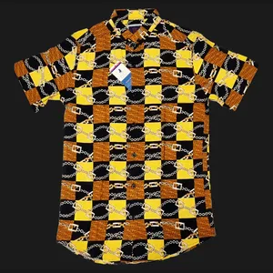 پیراهن آستین کوتاه مردانه مدل هاوایی کد D1004