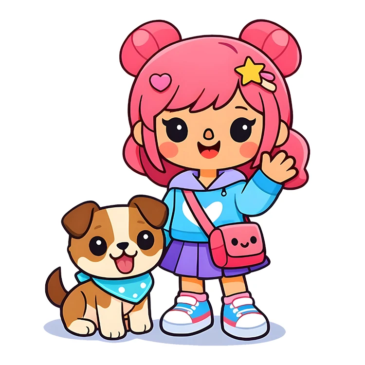 استیکر پارچه و لباس پاد آفرین مدل کارتونی کیوت عروسکی دخترانه کد S5330