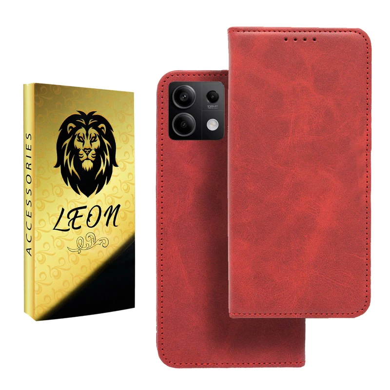 کیف کلاسوری لئون مدل Spork Yo مناسب برای گوشی موبایل شیائومی Redmi Note 13 5G