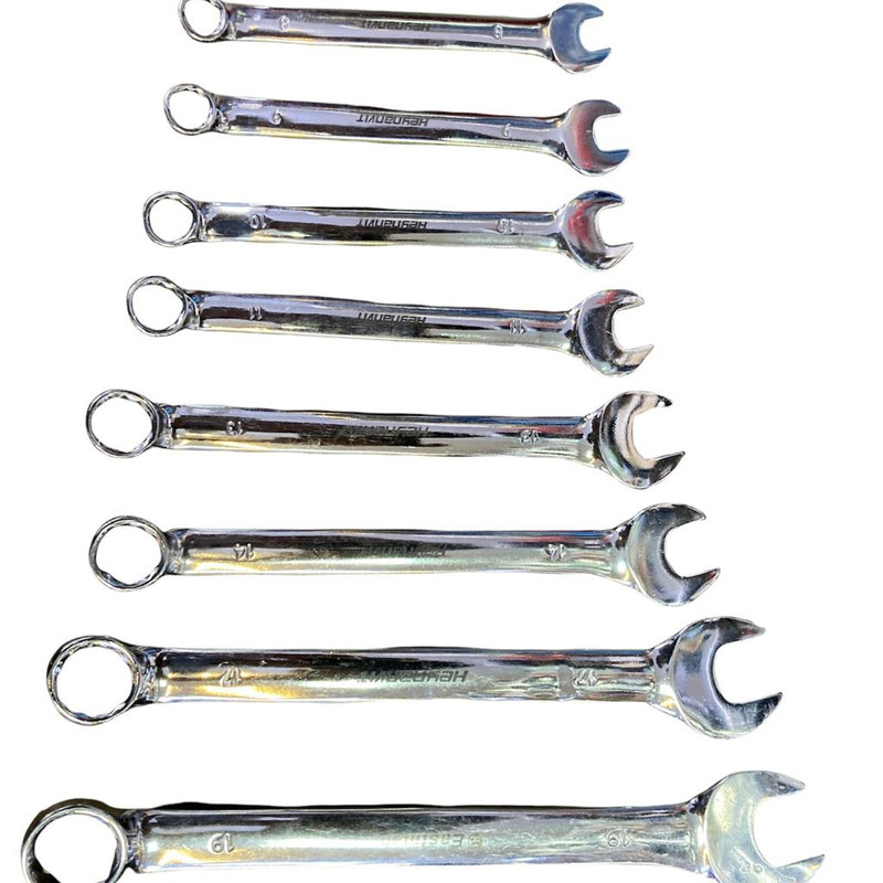 آچار یکسر تخت یکسر رینگی حینانویت کد 08 مجموعه 8 عددی