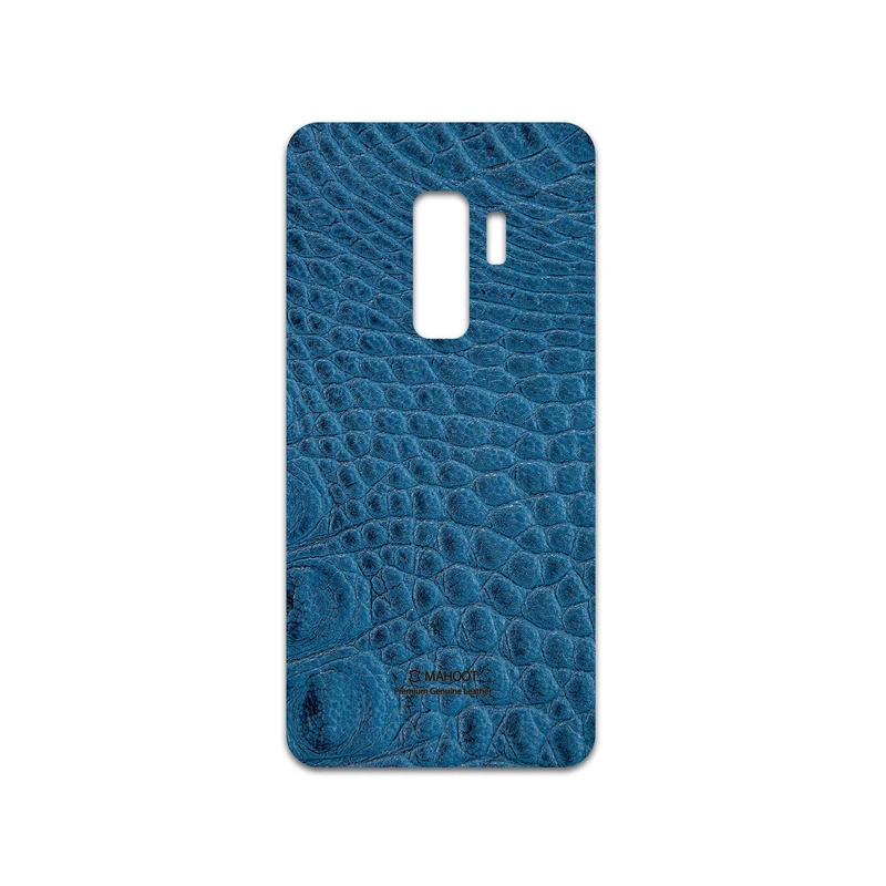 برچسب پوششی ماهوت مدل Blue-Crocodile-Leather مناسب برای گوشی موبایل سامسونگ Galaxy S9 Plus