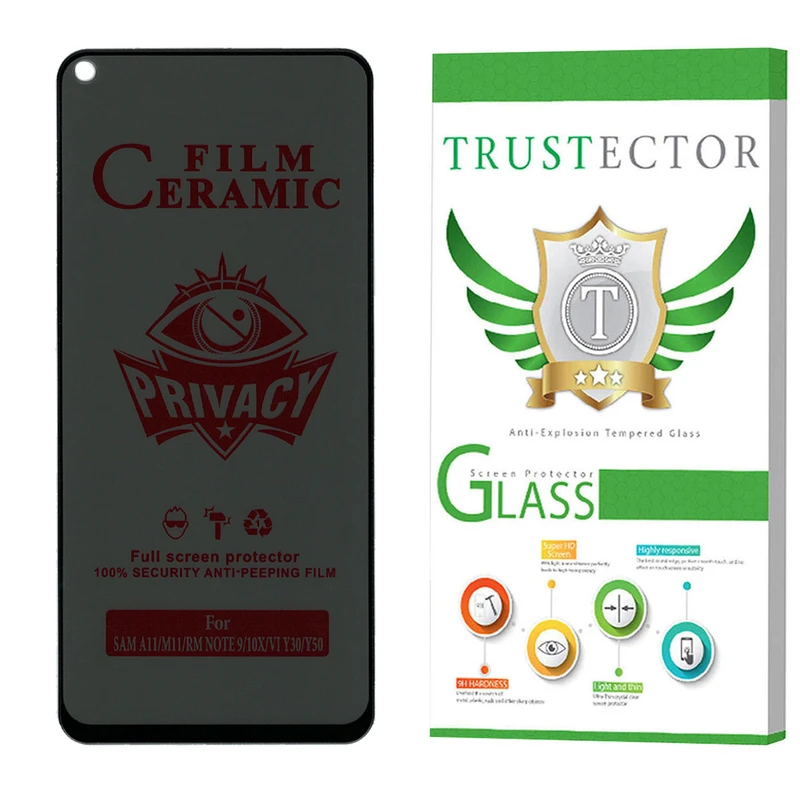 محافظ صفحه نمایش سرامیکی حریم شخصی تراستکتور مدل PRCTA مناسب برای گوشی موبایل شیائومی Redmi Note 9