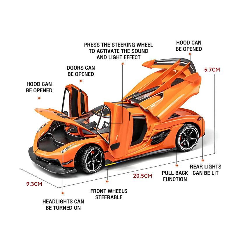 ماکت ماشین مدل فلزی KOENIGSEGG کد 296