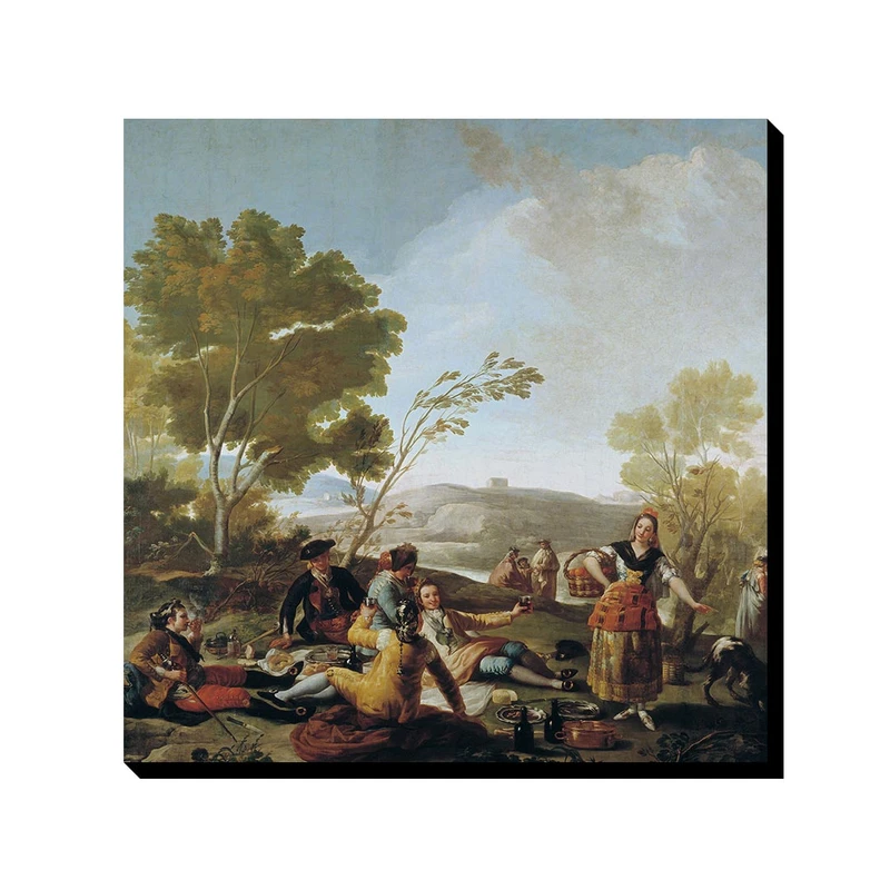 تابلو ترمه طراحان ایده طرح پیک نیک در ساحل مانزانارس از گویا کد art0301