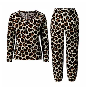 ست بلوز و شلوار راحتی زنانه مدل پلنگی کد D