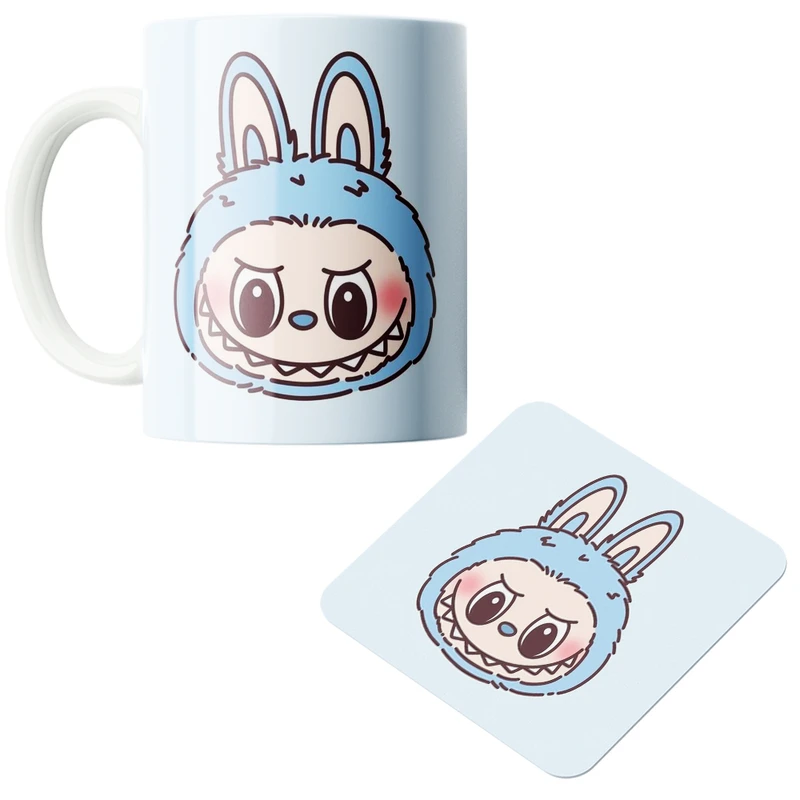 ماگ پاد آفرین مدل لبوبو کد z180 به همراه زیر لیوانی