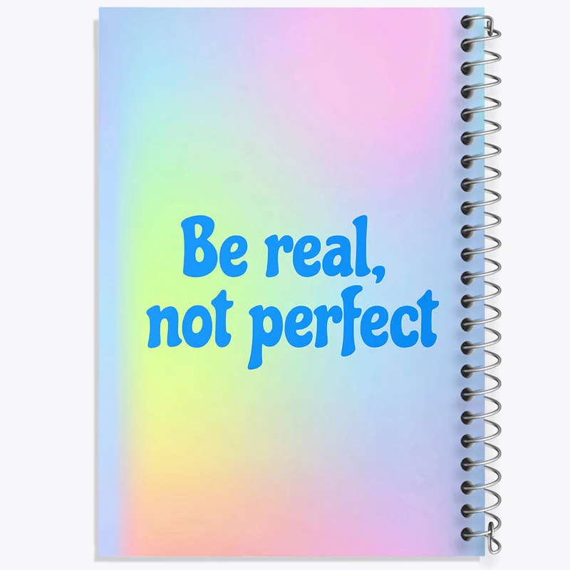دفتر ژورنال نویسی 50 برگ خندالو مدل نقطه ای طرح Be Real Not Perfect کد N2334