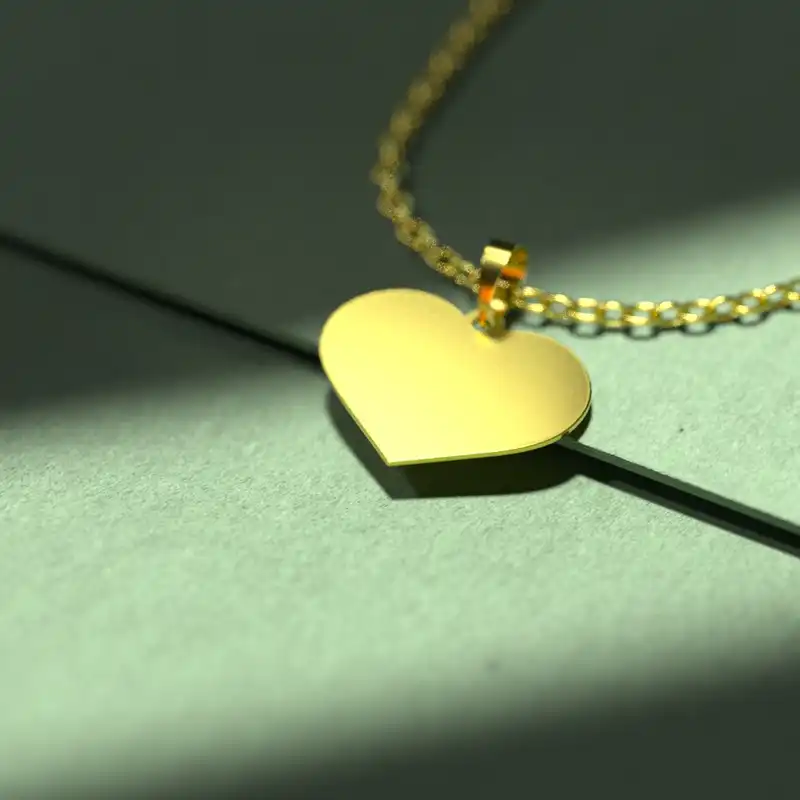 گردنبند طلا 18 عیار زنانه مدوپد مدل قلب کد E1151