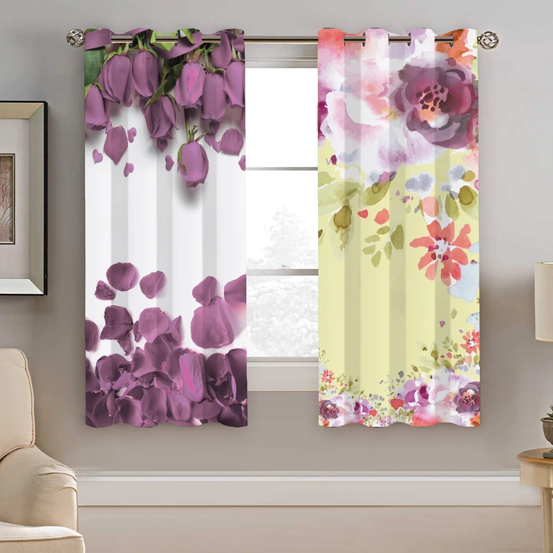 پرده نیروانا طرح گل  مدل هازان کد 4255  سایز 140×200 سانتی متر