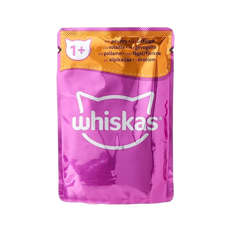 پوچ گربه ویسکاس مدل Cat Pouch in Jelly با طعم گوشت پرندگان وزن 85 گرم