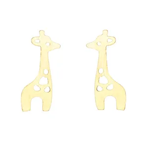 گوشواره طلا 18 عیار زنانه عدنان مدل زرافه OX75