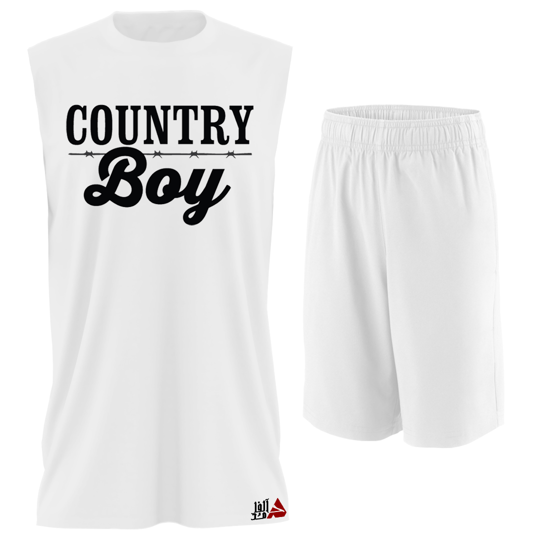ست تاپ و شلوارک مردانه الفامد مدل Country Boy کد TPSM014