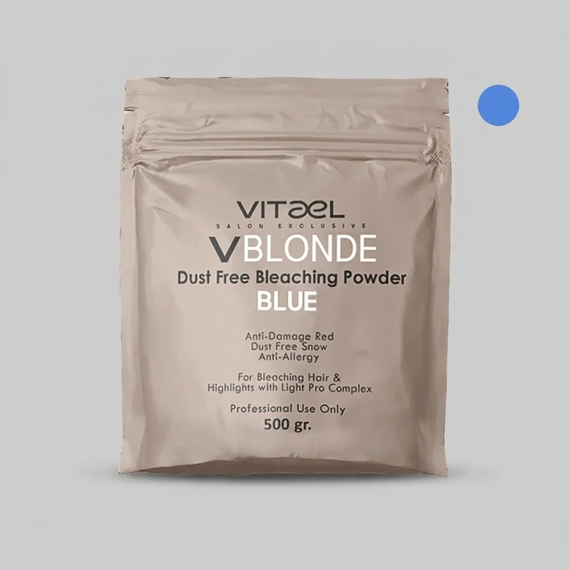 پودر دکلره ویتائل مدل Vblond وزن 500 گرم رنگ آبی