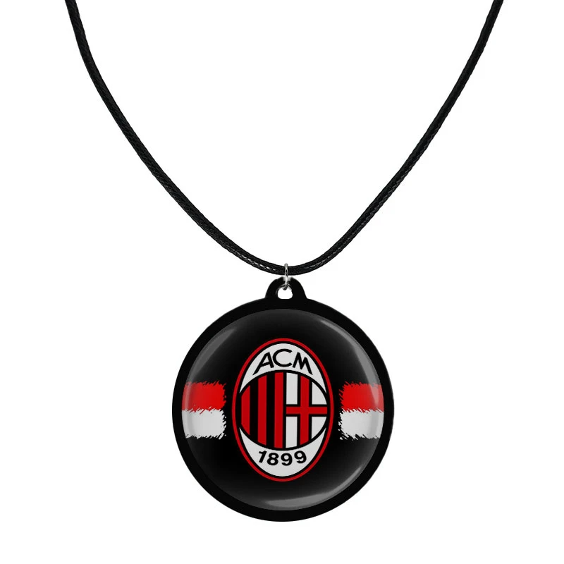 گردنبند مدل دوطرفه طرح باشگاه فوتبال آث میلان ایتالیا مدل S4212