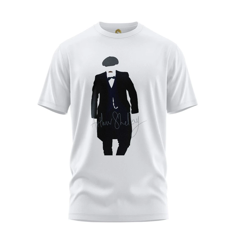 تی شرت آستین کوتاه زنانه هومرو مدل TW364 طرح آرتور شلبی