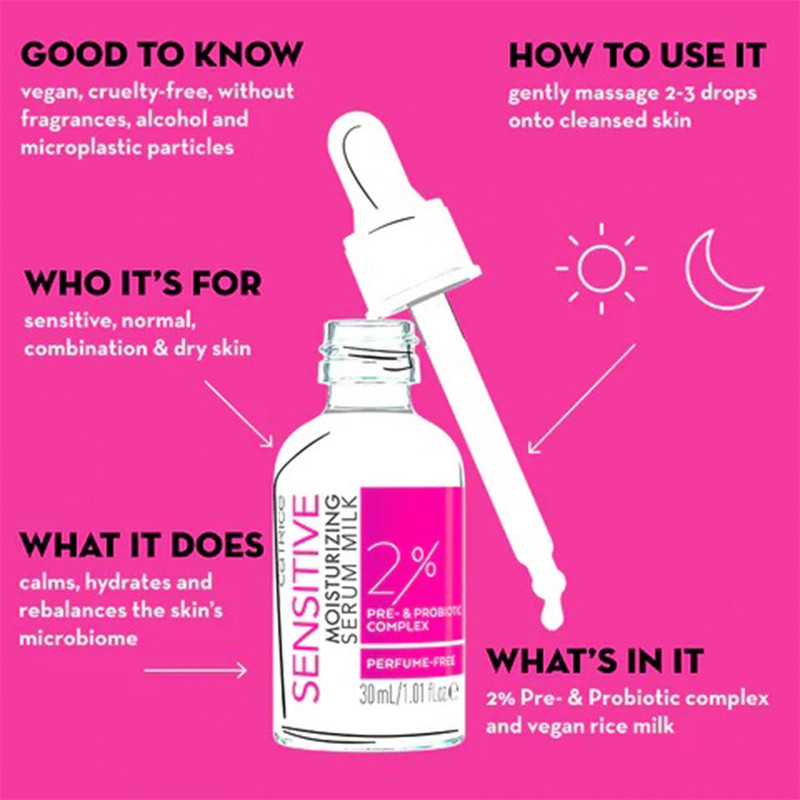 سرم پوست کاتریس مدل Sensitive Moisturizing حجم 30 میلی لیتر