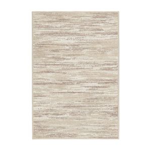 فرش ماشینی 1000 شانه اورکوم زمینه کرم حاشیه قهوه ای طرح مینیمال سودا کد OR.1119.04