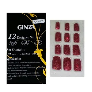  ناخن مصنوعی گینزا مدل 447 بسته 12 عددی