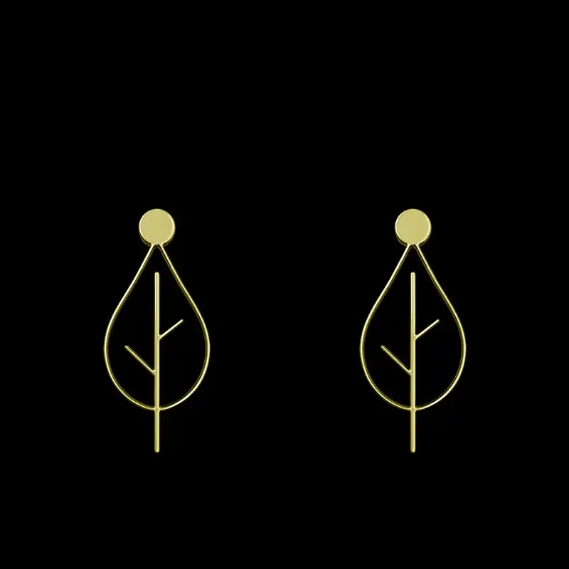 گوشواره طلا 18 عیار زنانه مدوپد مدل درخت کد GA1-15849