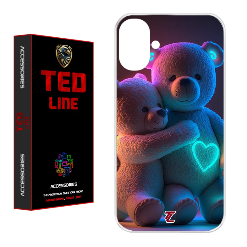 کاور تد لاین طرح خرس عاشق کد 1112 مناسب برای گوشی موبایل اپل Iphone 16