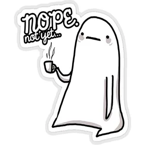 استیکر لپ تاپ طرح nope. not yet کد ST1330