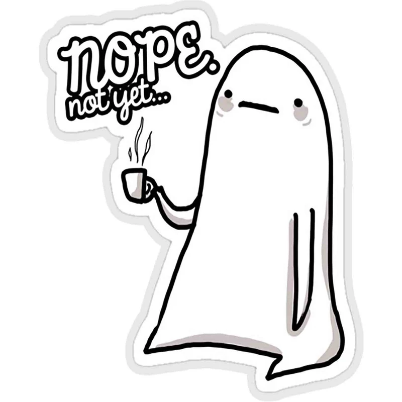 استیکر لپ تاپ طرح nope. not yet کد ST1330