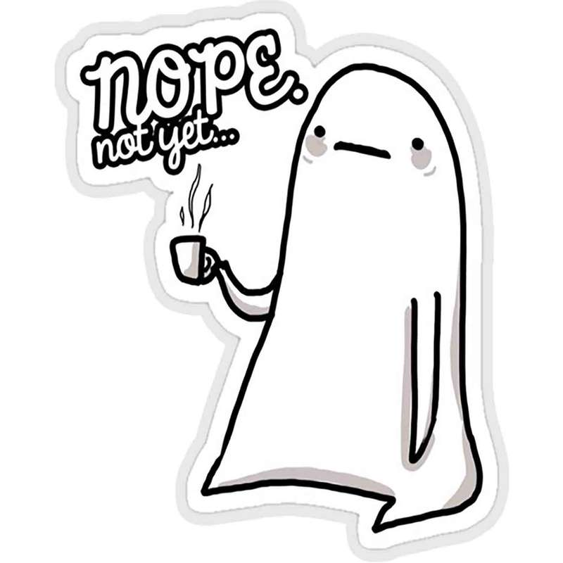 استیکر لپ تاپ طرح nope. not yet کد ST1330