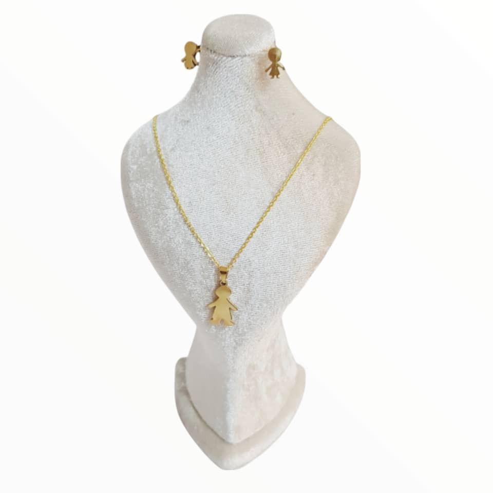 نیم ست زیورآلات زنانه مدل آدمک کد 4044