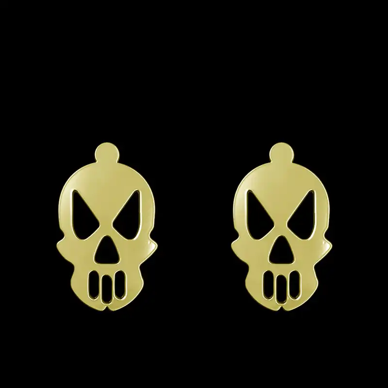 گوشواره طلا 18 عیار زنانه مدوپد مدل جمجمه کد GA1-15709